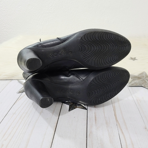 Ecco Sculptured 75 ankle boot black leather buckle size 40 - Picture 9 of 10